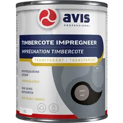 Nieuw Avis Timbercote Impregneer Transparant 1L zwart