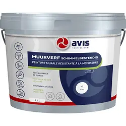 Speciale Aanbieding Avis muurverf schimmelwerend 2.5L wit mat