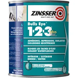 Zinsser bulls eye 1-2-3 plus primer 1L wit Speciale Aanbieding