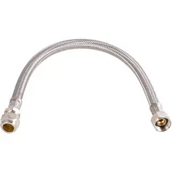 Gratis Retour BPE RVS flexibele slang 35cm 3/8" bn.dr. x 12mm knel