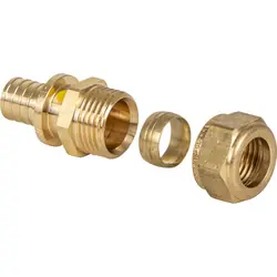 Rehau Rautitan LX schuif koppeling knel messing 15x16mm Premium