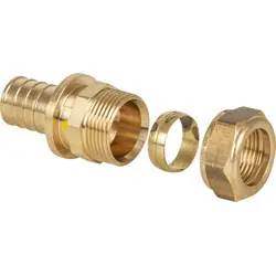 Tijdelijk Beschikbaar Rehau Rautitan LX schuif koppeling knel messing 22x25mm