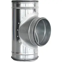 R-Vent Spiraliet T-stuk 90º verzinkt 100mm Direct Beschikbaar