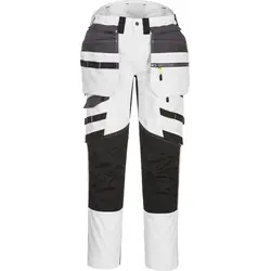 Portwest DX4 stretch werkbroek met afneembare holsterzakken + gratis kniestukken 48 wit/grijs Laatste Versie
