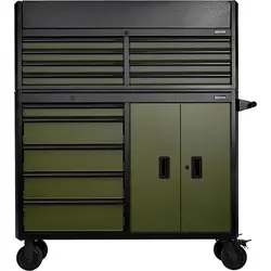 Voordeelprijs BUNKER® Gereedschapswagen met topkoffer Groen 131x157x46cm