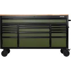 Lage Kosten BUNKER® Gereedschapswagen met topkoffer Groen 155x97x58cm