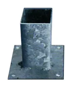 Direct Beschikbaar Vloerpaalhouder verzinkt 12x12 cm