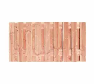 Nieuw Douglas fijnbezaagd plankenscherm 19-planks 15 mm, 180 x 90 cm t.b.v. betonsysteem, onbehandeld.