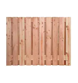 Douglas geschaafd plankenscherm 21-planks 16 mm, 180 x 130 cm t.b.v. betonsysteem, onbehandeld. Laatste Versie