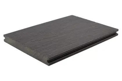 Gereduceerde Prijs Composiet kantplank massief donkergrijs 1x8x290cm