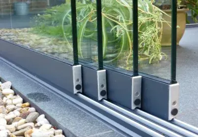 Glazen schuifwand compleet - blank glas Favoriet