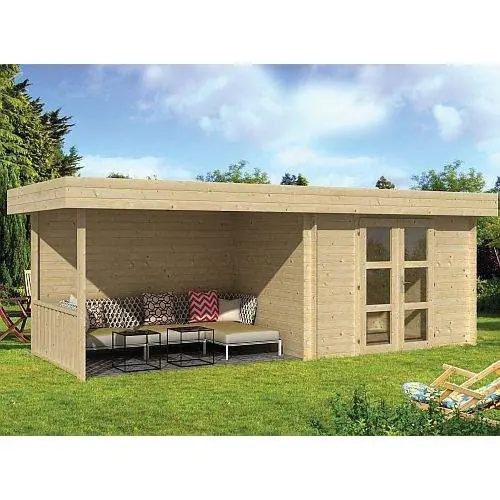 Fabrieksprijs Blokhut Maja 320 + 320 x 240 cm