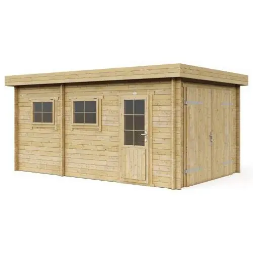 Blokhut 3352M Garage platdak Interflex 520 x 330 cm Veilige Betaling