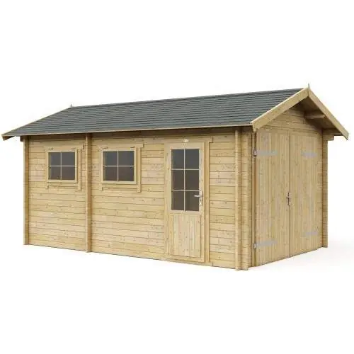 Blokhut 3352S Garage zadeldak Interflex 520 x 330 cm Snelle Levering