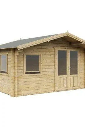 Beste Prijs Blokhut 4x3 Complete Interflex 400 x 300 + 90 cm
