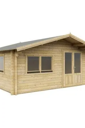 Tijdelijk Beschikbaar Blokhut 5x4 Complete Interflex 500 x 400 + 90 cm