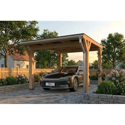 Douglas carport enkel t.b.v. 9 zonnepanelen Alleen Vandaag