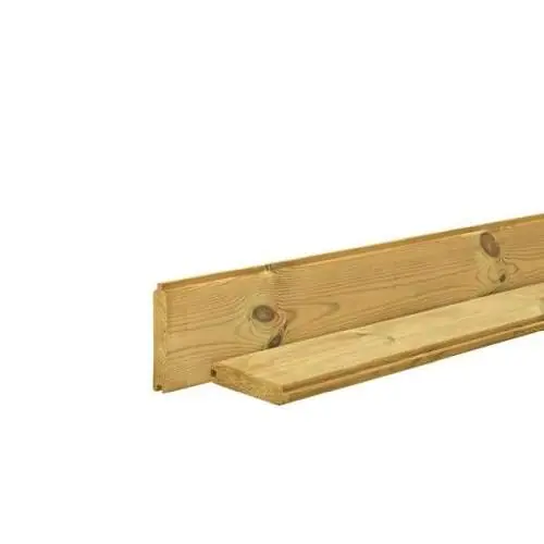 Koop Online Grenen blokhutprofielplank 2,8 x 14,5 cm groen geïmpregneerd