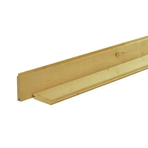 Voordeelprijs Scandinavisch vuren geschaafd blokhutprofiel 2,8 x 14,5 cm groen geïmpregneerd