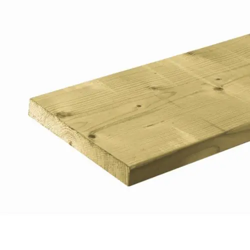 Goedkoop Terrasplank vuren geïmpregneerd glad geschaafd 2,8 x 19,5 cm