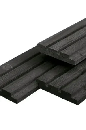 Alleen Vandaag Gevelbekleding Triple profiel vuren zwart gespoten 2,2 x 14 cm