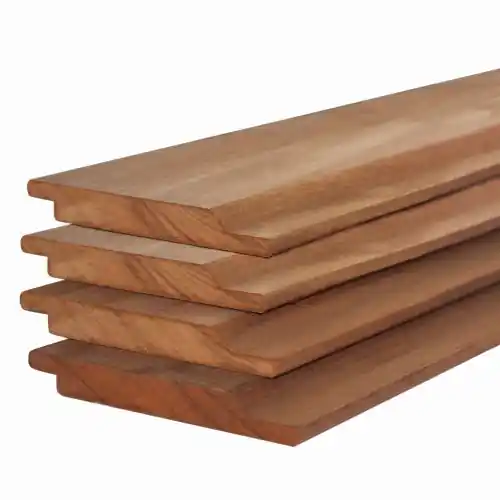 Gevelbekleding hardhout rabat gedroogd 1,6 x 14 cm Premium