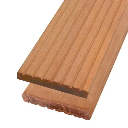 Vlonderplank hardhout bankirai aanbieding 2,1 x 14,5 cm groef/glad Beperkt Aanbod