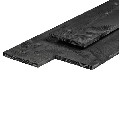 Kantplank douglas ongeschaafd zwart geïmpregneerd 2,2 x 20 cm Korting