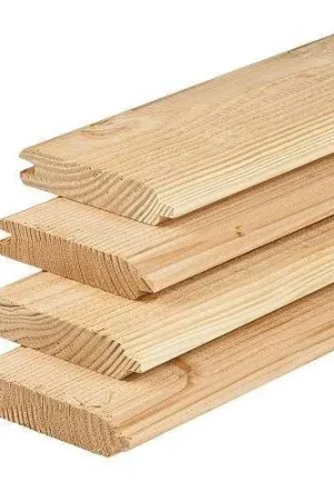 Aanbieding Blokhutprofiel douglas geschaafd 2,8 x 14,5 cm