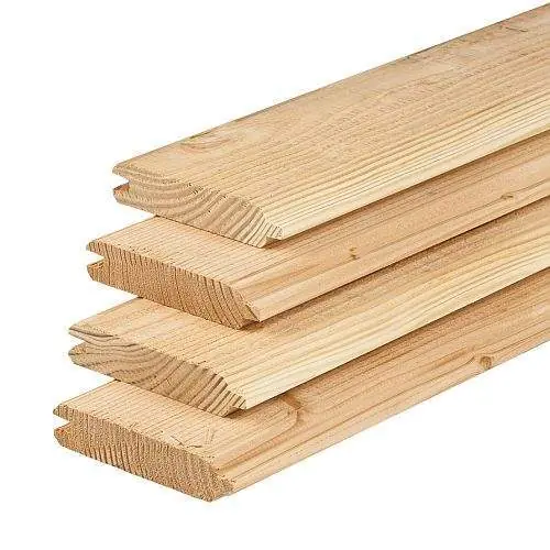 Aanbieding Blokhutprofiel douglas geschaafd 2,8 x 14,5 cm