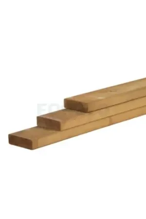 Actieprijs Stachetteregel vuren groen geïmpregneerd 2,8 x 9,5 x 480 cm