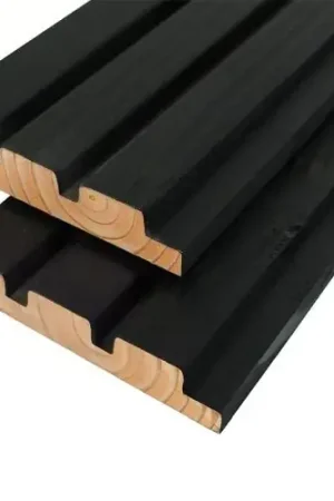 Beperkt Aanbod Design rabat douglas geschaafd zwart gespoten 2,2 x 14,5 x 400 cm