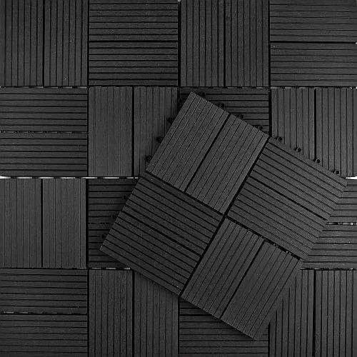 Tuintegel premium composiet antraciet 30 x 30 cm Exclusieve Aanbieding