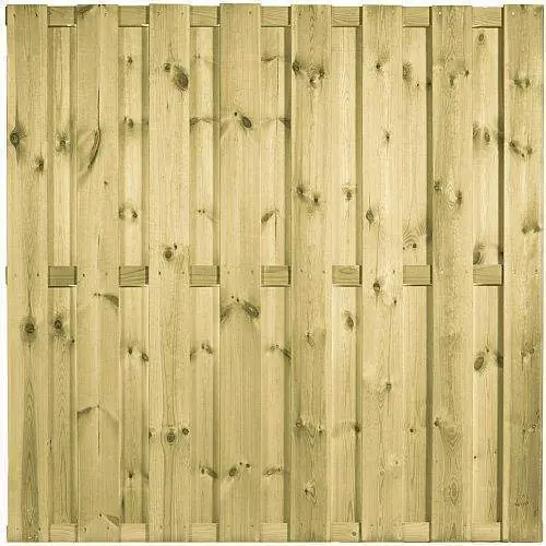 Tuinscherm geïmpregneerd verticaal 180 x 180 cm 103437 Rechtstreeks Van De Fabrikant