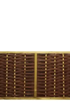 Wilgenscherm in houten frame 90 x 180 cm Korting