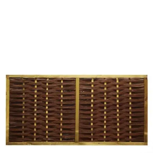 Wilgenscherm in houten frame 90 x 180 cm Korting