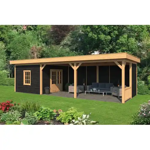 Douglas overkapping plat dak Oslo type 8 XL 990 x 430 x 272 cm Lage Prijs
