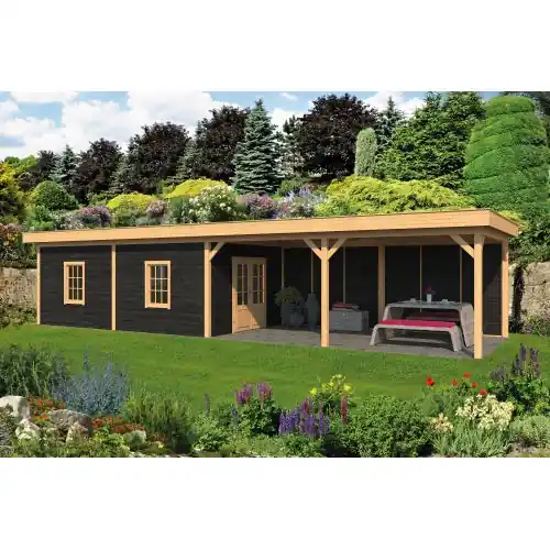 Douglas overkapping plat dak Oslo type 11 L 903 x 380 x 272 cm Direct Verzonden