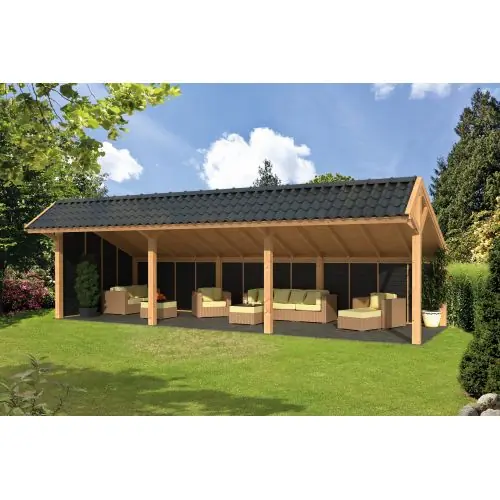 Alleen Vandaag Douglas kapschuur Bergen type 6 L 678 x 306 x 281 cm