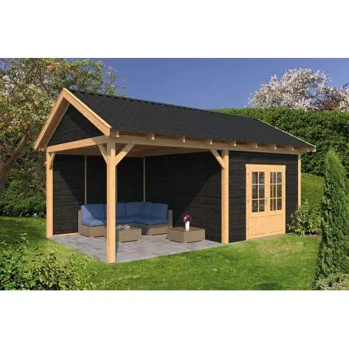 Beste Prijs Douglas overkapping zadeldak Hamar type 3 L 478 x 395 x 348 cm