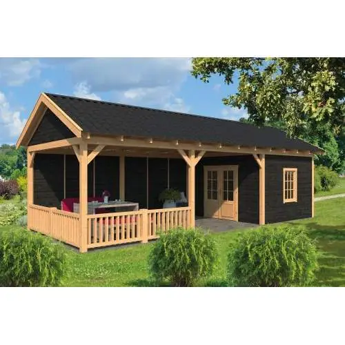 Douglas overkapping zadeldak Hamar type 7 XL 990 x 445 x 360 cm Laatste Versie