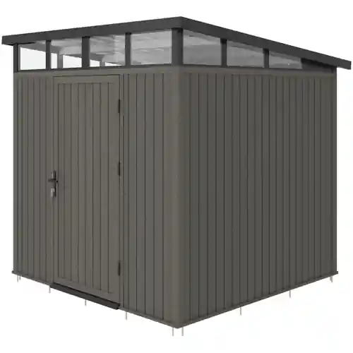 Speciale Aanbieding NewTechWood berging met enkele deur 220 x 210 cm silver gray
