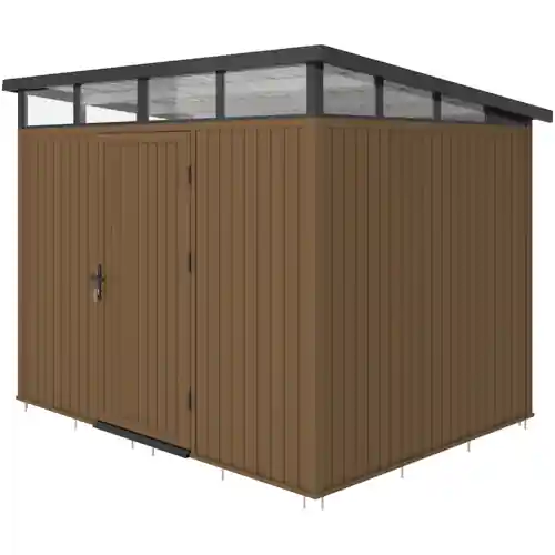 NewTechWood berging met enkele deur 280 x 210 cm teak Bestel Nu
