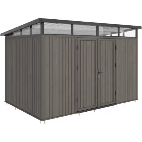 NewTechWood berging met dubbele deur 340 x 210 cm silver gray Premium