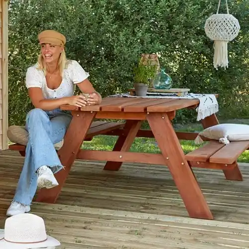Picknicktafel hardhout business 200 x 160 x 75 cm Beperkt Aanbod