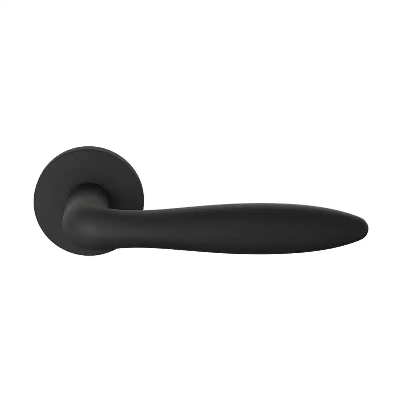 Premium GPF1314.61.00 Rangi deurkruk op ronde rozet zwart, 50x8mm