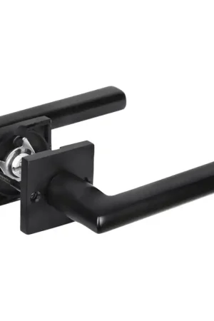 Superprijs Impresso Redhill deurkruk op rozet met schroeven 53x53x9mm Zwart