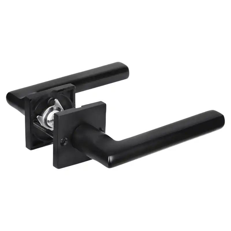Superprijs Impresso Redhill deurkruk op rozet met schroeven 53x53x9mm Zwart