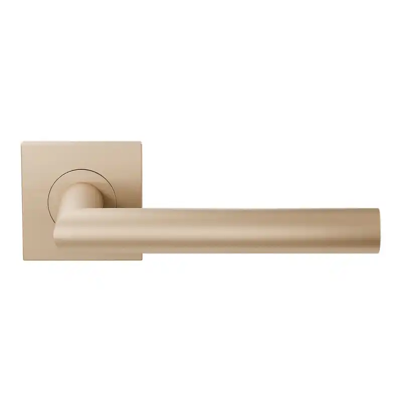 Direct Beschikbaar Deurkruk op rozet L-haaks model 19mm Sand