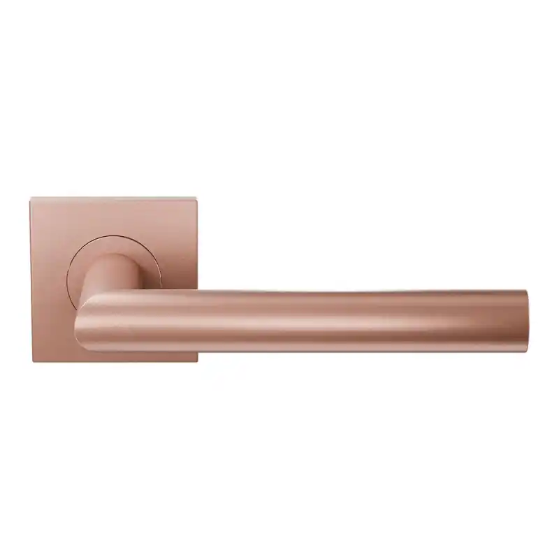 Lage Kosten Deurkruk op rozet L-haaks model 19mm Blush